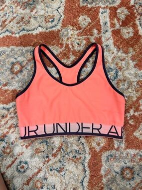 Under Armour Coral & Navy Racerback Sports Bra